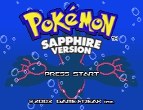 Pokemon Sapphire - RTC Clock & Font Patch Jeu